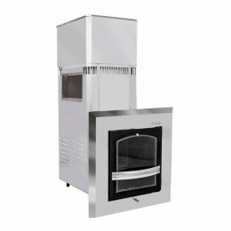 Дровяная печь для бани ВВД Сударушка М (Каменка нержавеющая сталь с баком)